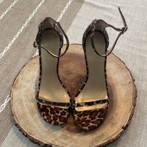 Stuart Weitzman Nudist - Pecan Leopard Calf Hair